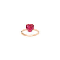 Anello Dodo Donna 100% Amore in Oro rosa Rubino sintetico DAB1006_100AM_0009R-46